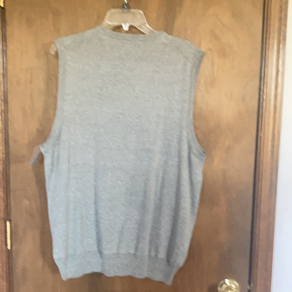 Basic editions heathered gray pullover lightweight sweater vest - Picture 8 of 16